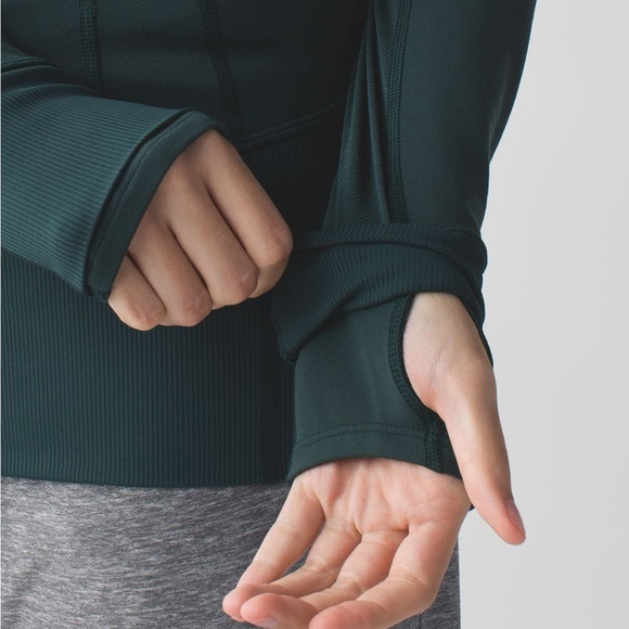 Lululemon Define Daily Practice Jacket Dark Fuel Green Gold Zip Sz 10 Athletic - Picture 6 of 16